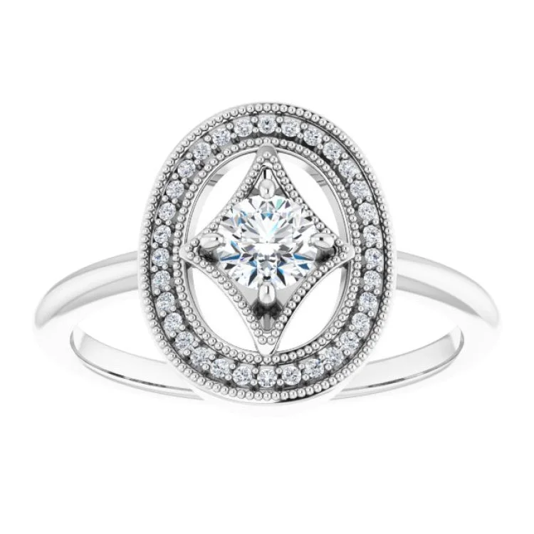 women’s platinum diamond engagement rings-Platinum 1/3 CTW Natural Diamond Ring