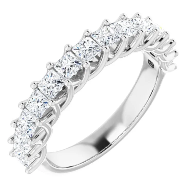 women’s large rings-14K White 1 1/3 CTW Natural Diamond Anniversary Band