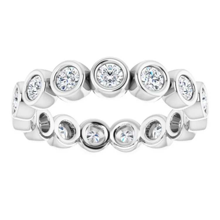 women’s sapphire wedding rings-Platinum 9/10 CTW Natural Diamond Eternity Band Size 6