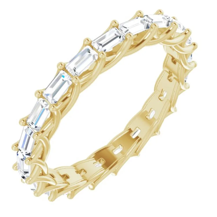 women’s gold engagement rings with diamonds-14K Yellow 9/10 CTW Natural Diamond Eternity Band Size 7