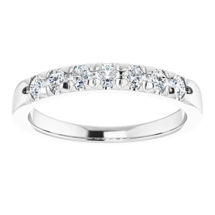 women’s engagement rings-14K White 3/8 CTW Natural Diamond Anniversary Band