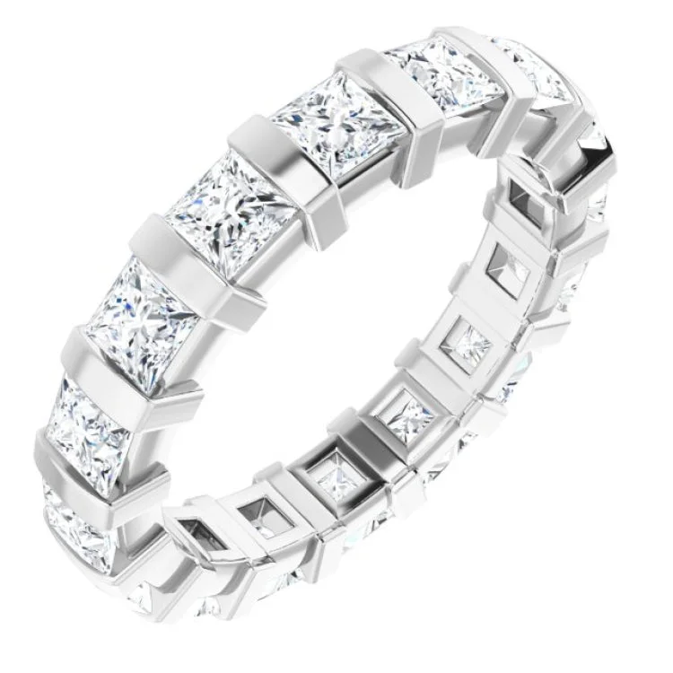 women’s vintage engagement rings-Platinum 2 1/2 CTW Natural Diamond Eternity Band Size 6