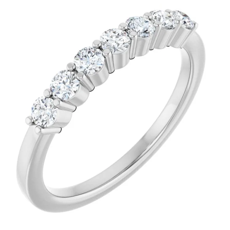 women’s pear-shaped rings-14K White 5/8 CTW Lab-Grown Diamond Anniversary Band