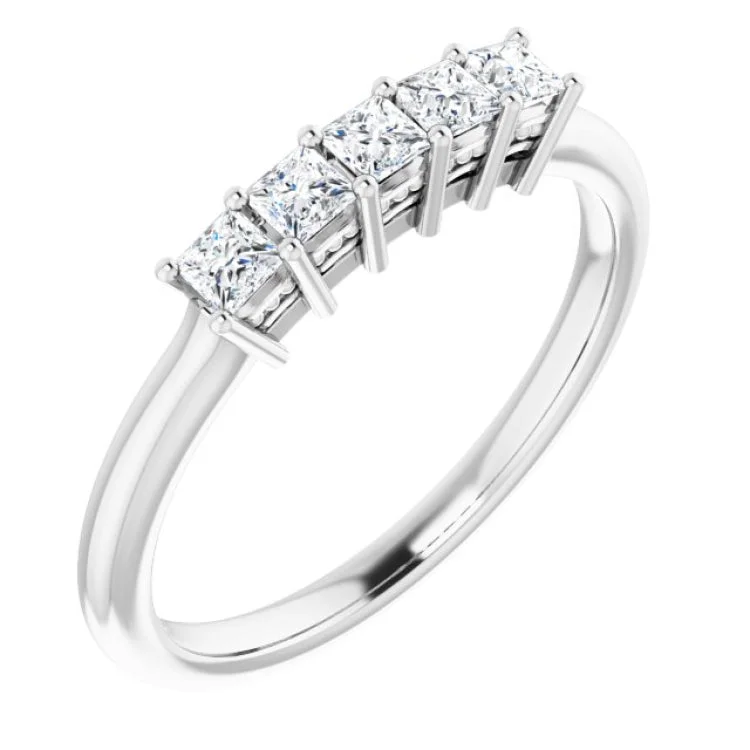 women’s engagement rings-Platinum 1/3 CTW Natural Diamond Anniversary Band