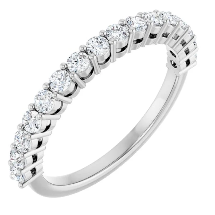 women’s oval rings-Platinum 1/2 CTW Lab-Grown Diamond Anniversary Band