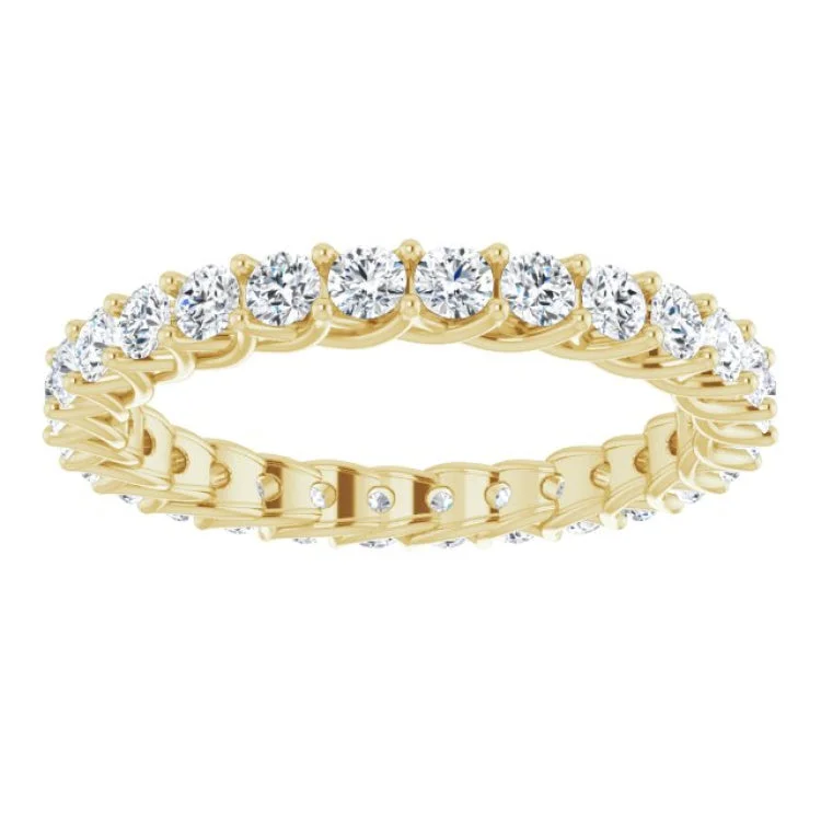 women’s stacking rings-14K Yellow 1 3/8 CTW Natural Diamond Eternity Band