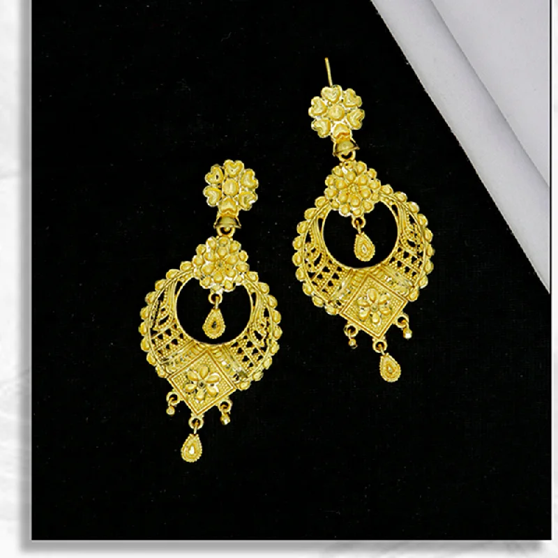 women’s personalized stud earrings-Mahavir Gold Plated Dangler Earrings