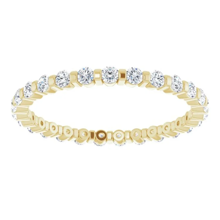 women’s round diamond rings-14K Yellow 1/2 CTW Natural Diamond Eternity Band Size 5