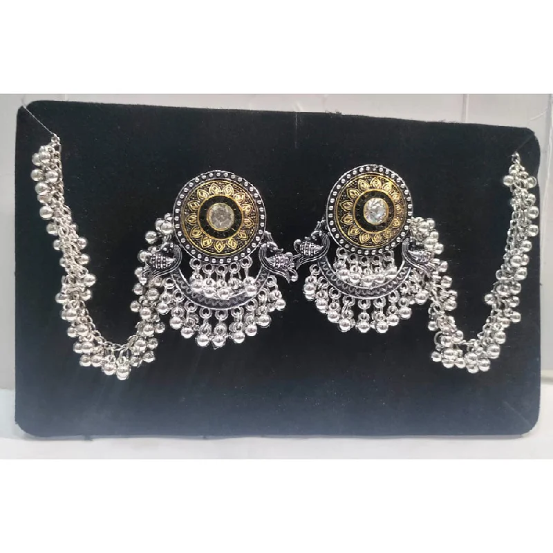 women’s statement earrings-Manisha Jewellery Oxidised Plated Kanchain Dangler Earrings