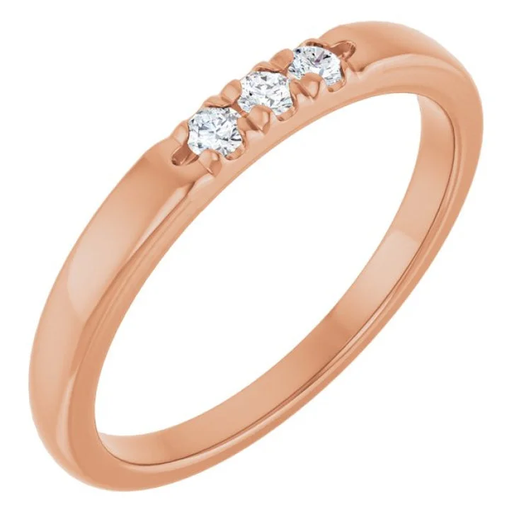 women’s matching rings-14K Rose 0.08 CTW Lab-Grown Diamond Anniversary Band