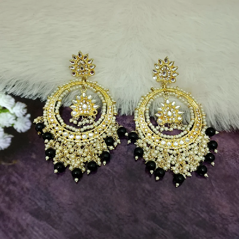 women’s lightweight earrings-Darshana Jewels Gold Plated Kundan Dangler Earrings