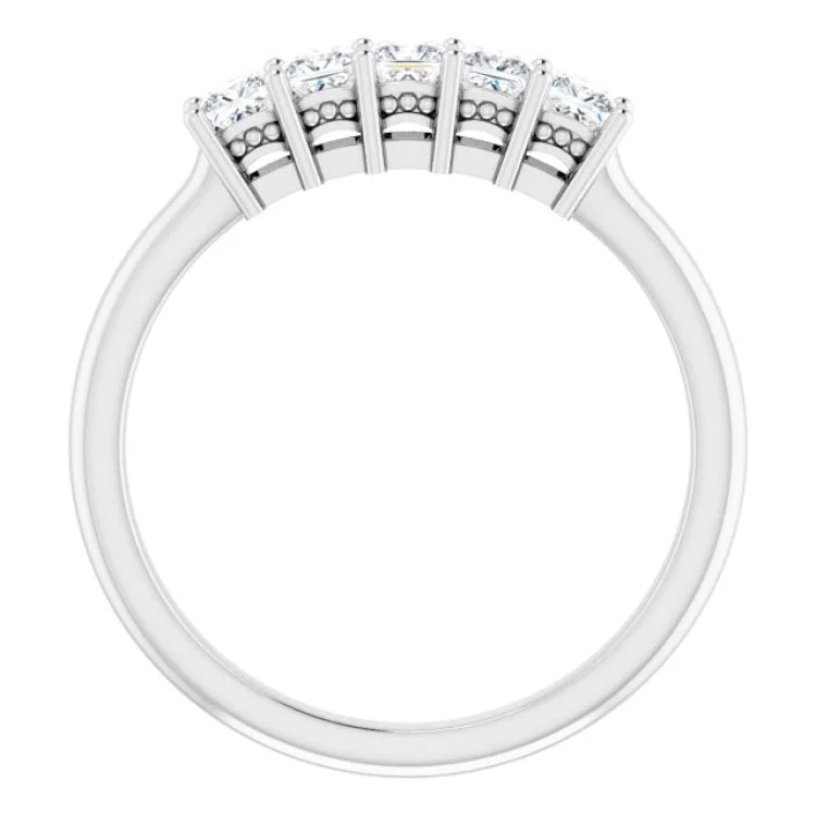 women’s unique engagement rings-14K White 1/2 CTW Natural Diamond Anniversary Band