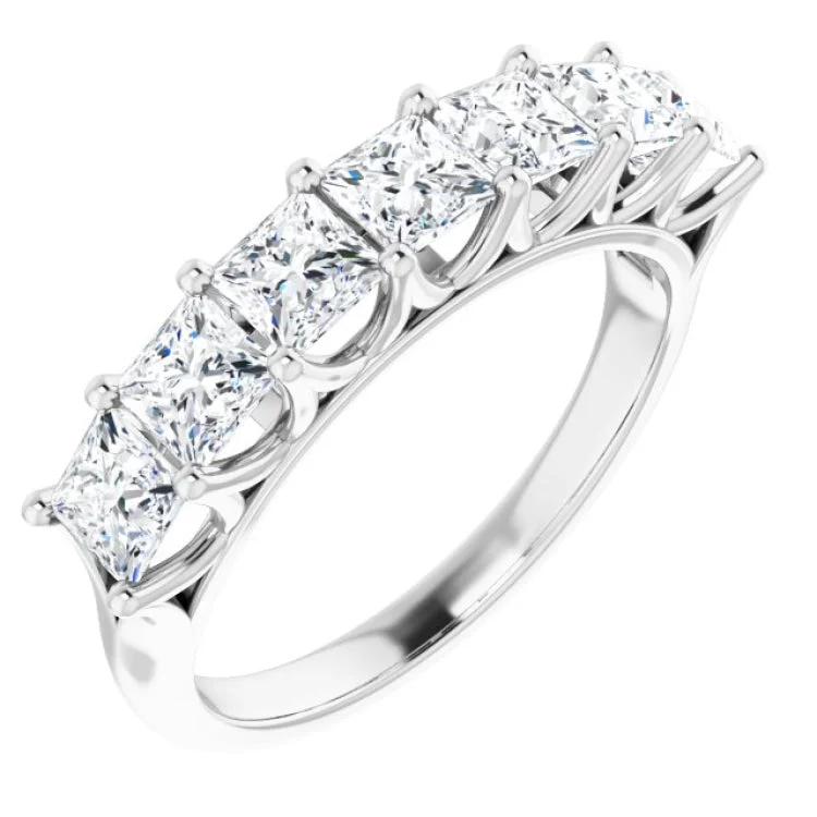 women’s promise rings with gemstones-14K White 1 3/4 CTW Natural Diamond Anniversary Band