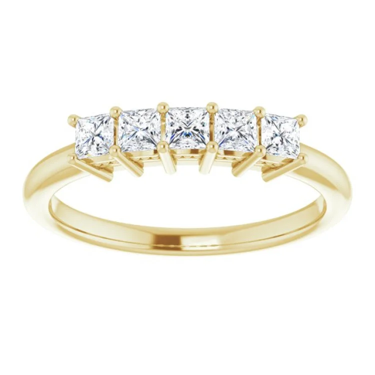 women’s round diamond rings-14K Yellow 1/2 CTW Natural Diamond Anniversary Band