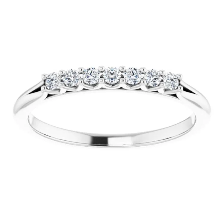 women’s birthstone rings with diamonds-Platinum 1/6 CTW Natural Diamond Anniversary Band