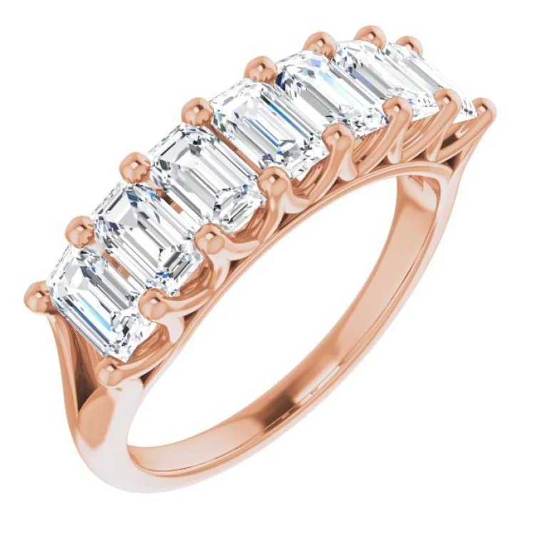 women’s flower rings-14K Rose 2 1/2 CTW Natural Diamond Anniversary Band