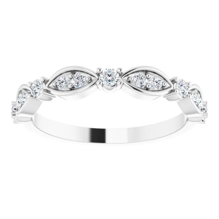 women’s silver engagement rings-Platinum 1/3 CTW Natural Diamond Anniversary Band