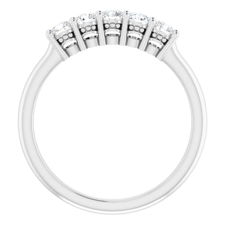 women’s statement rings-14K White 1/3 CTW Natural Diamond Anniversary Band