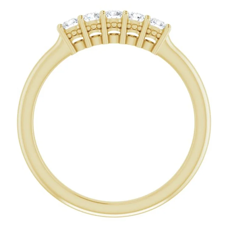 women’s gold rings with diamonds-14K Yellow 1/4 CTW Natural Diamond Anniversary Band