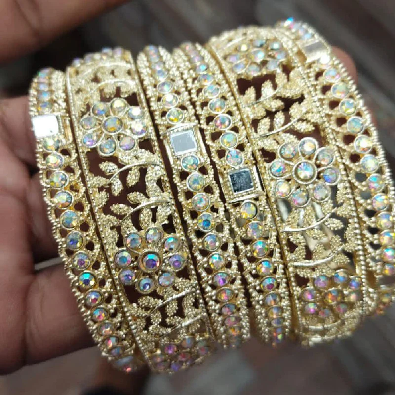 women’s charm bracelets-Manisha Jewellry Mirror Bangles Set