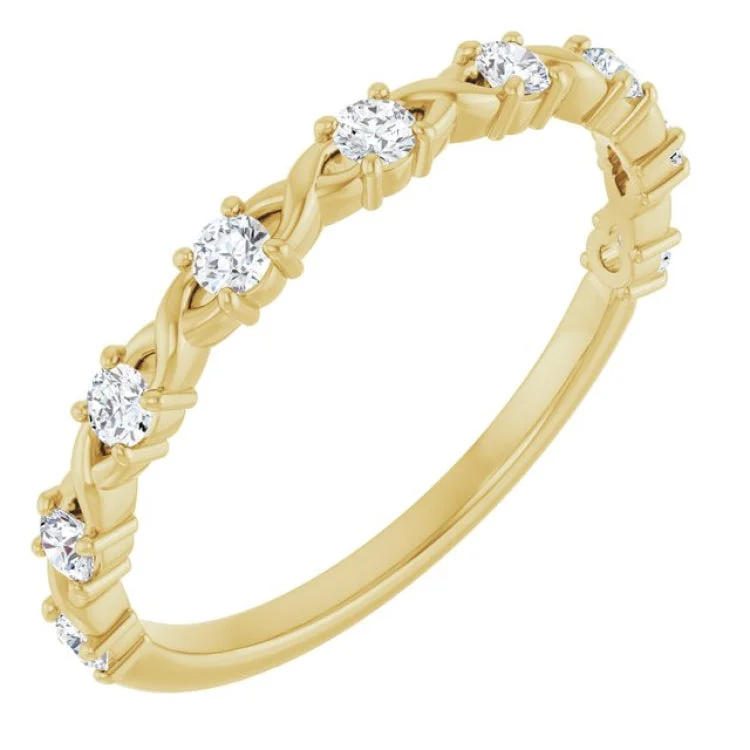 women’s gold engagement rings-14K Yellow 1/4 CTW Lab-Grown Diamond Anniversary Band