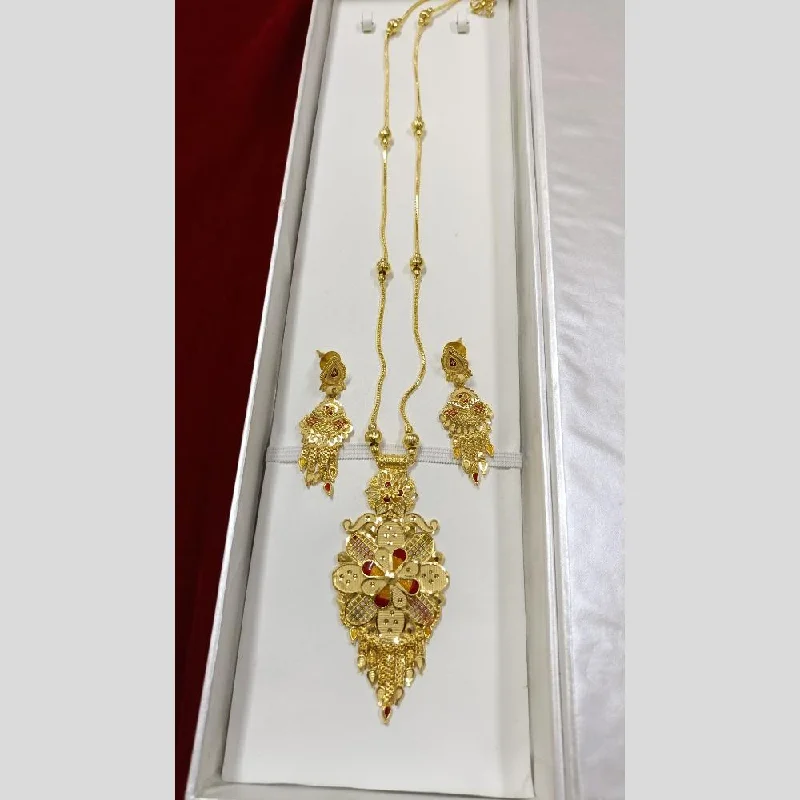 women’s stylish necklaces-Pari Art Jewellery Forming Long Necklace Set