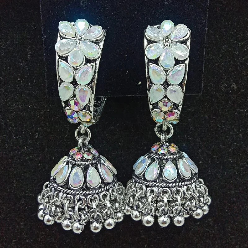 women’s minimalist earrings-SP Jewellery Oxidised Plated Jhumki Earrings