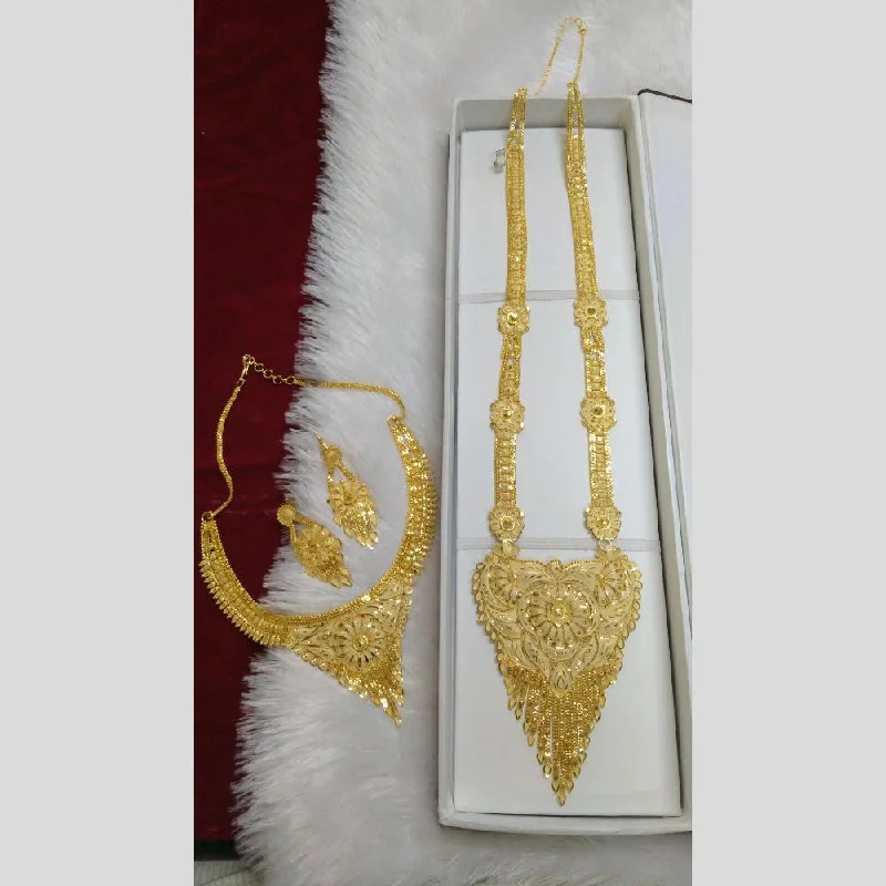 women’s adjustable pendant necklaces-Pari Art Jewellery Forming Double Necklace Set