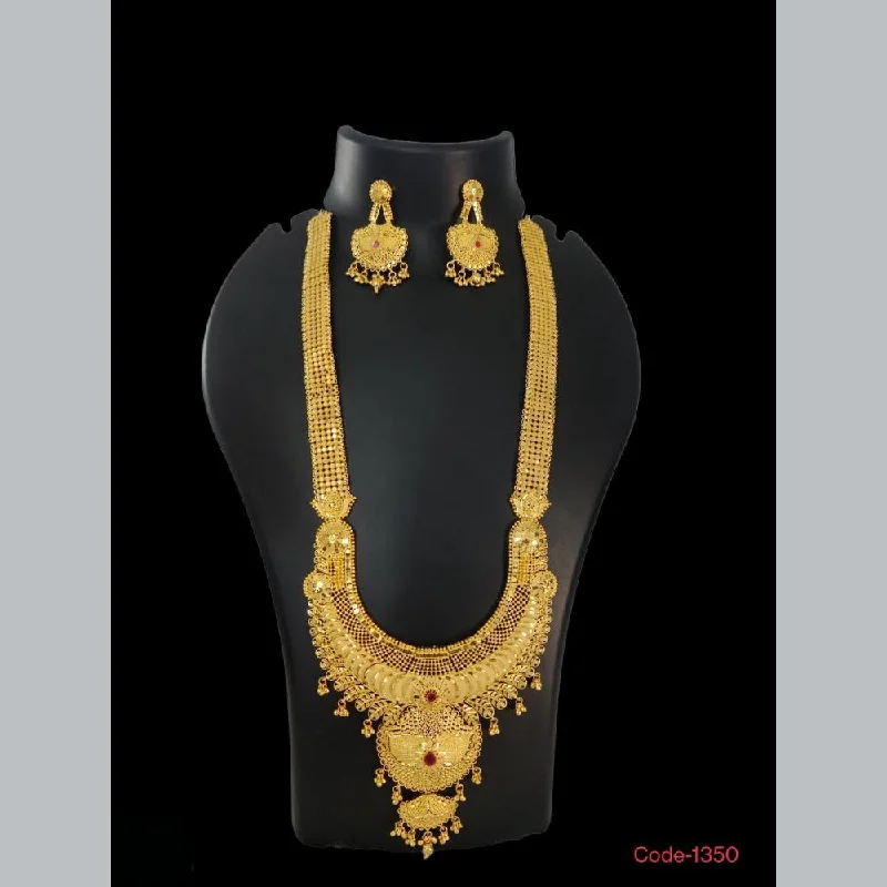 women’s adjustable gold necklaces-Pari Art Jewellery Forming Long Necklace Set