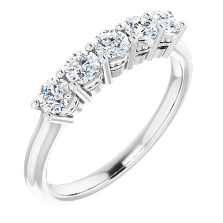 women’s sapphire engagement rings-14K White 5/8 CTW Natural Diamond Anniversary Band