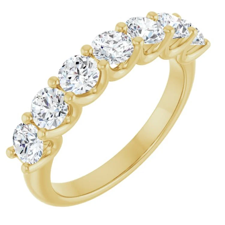 women’s moonstone rings-14K Yellow 1 1/3 CTW Lab-Grown Diamond Anniversary Band