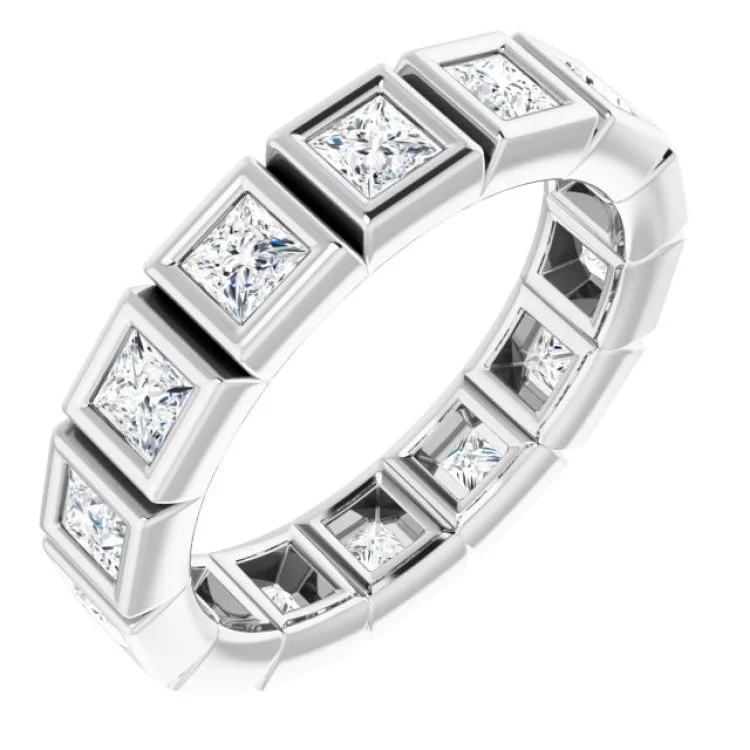 women’s promise rings with diamonds-14K White 1 1/3 CTW Natural Diamond Eternity Band Size 5