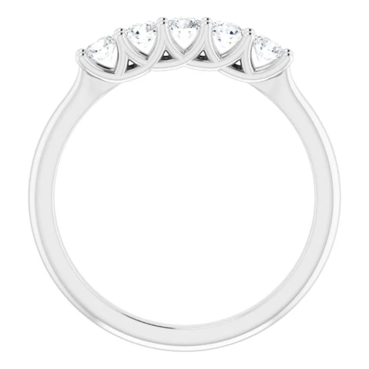 women’s zirconia rings-Platinum 3/8 CTW Natural Diamond Anniversary Band