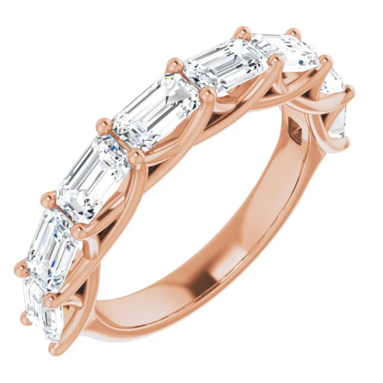 women’s vintage rings-14K Rose 2 5/8 CTW Natural Diamond Anniversary Band