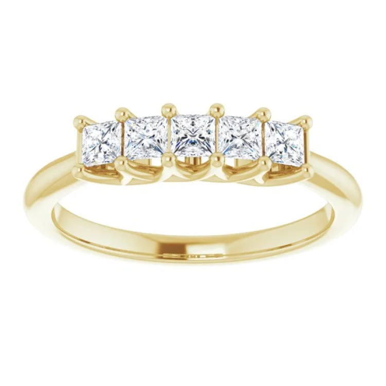 women’s solitaire rings-14K Yellow 1/2 CTW Natural Diamond Anniversary Band