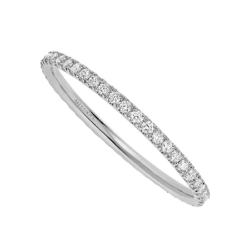 women’s luxurious engagement rings-18ct White Gold Gatsby Slim Diamond Ring